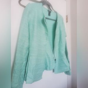 Mint green tweed blazer